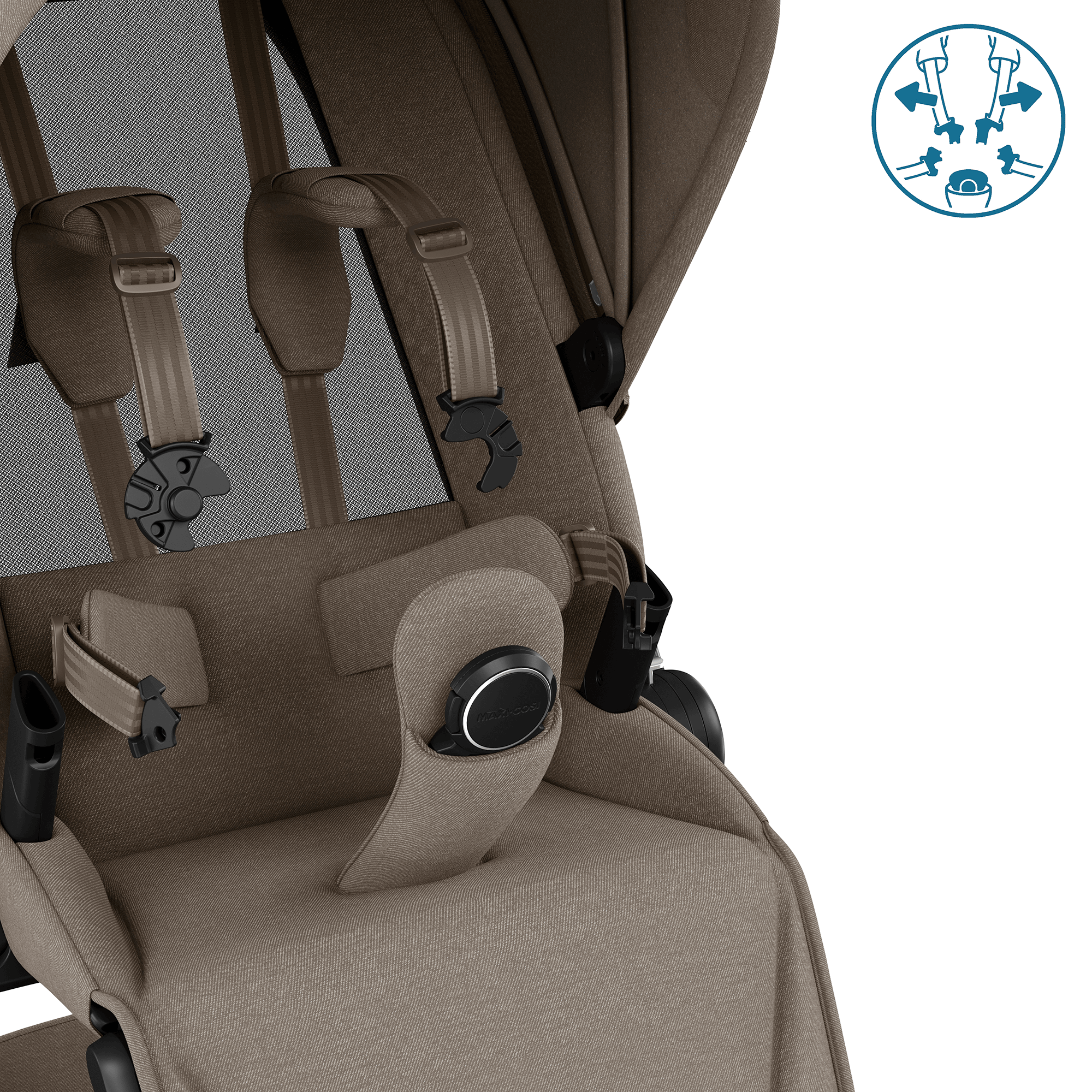 Kombi-Kinderwagen, MAXI-COSI Premium, Braun – Produktansicht