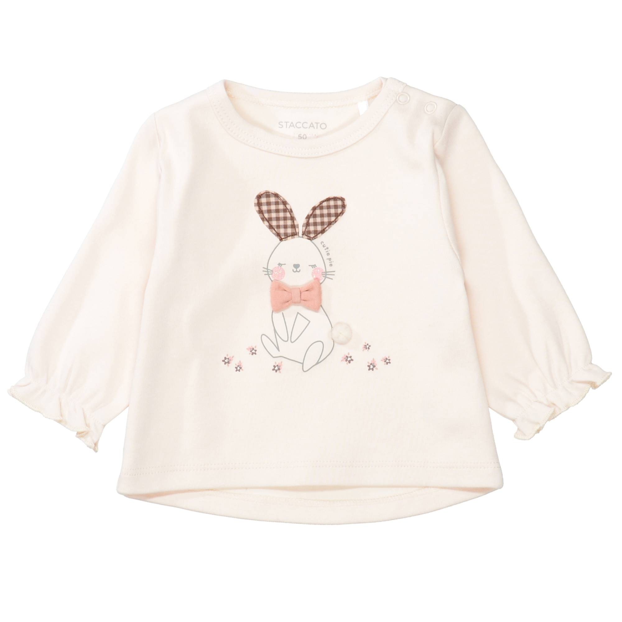 Langarmshirts, STACCATO, Beige – Besonderheit: aus 100% Baumwolle
