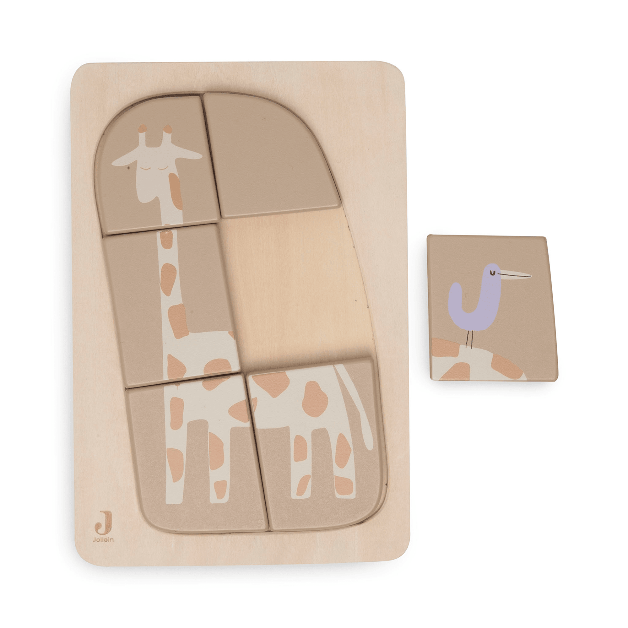 Holzpuzzle, jollein, Braun – Produktansicht
