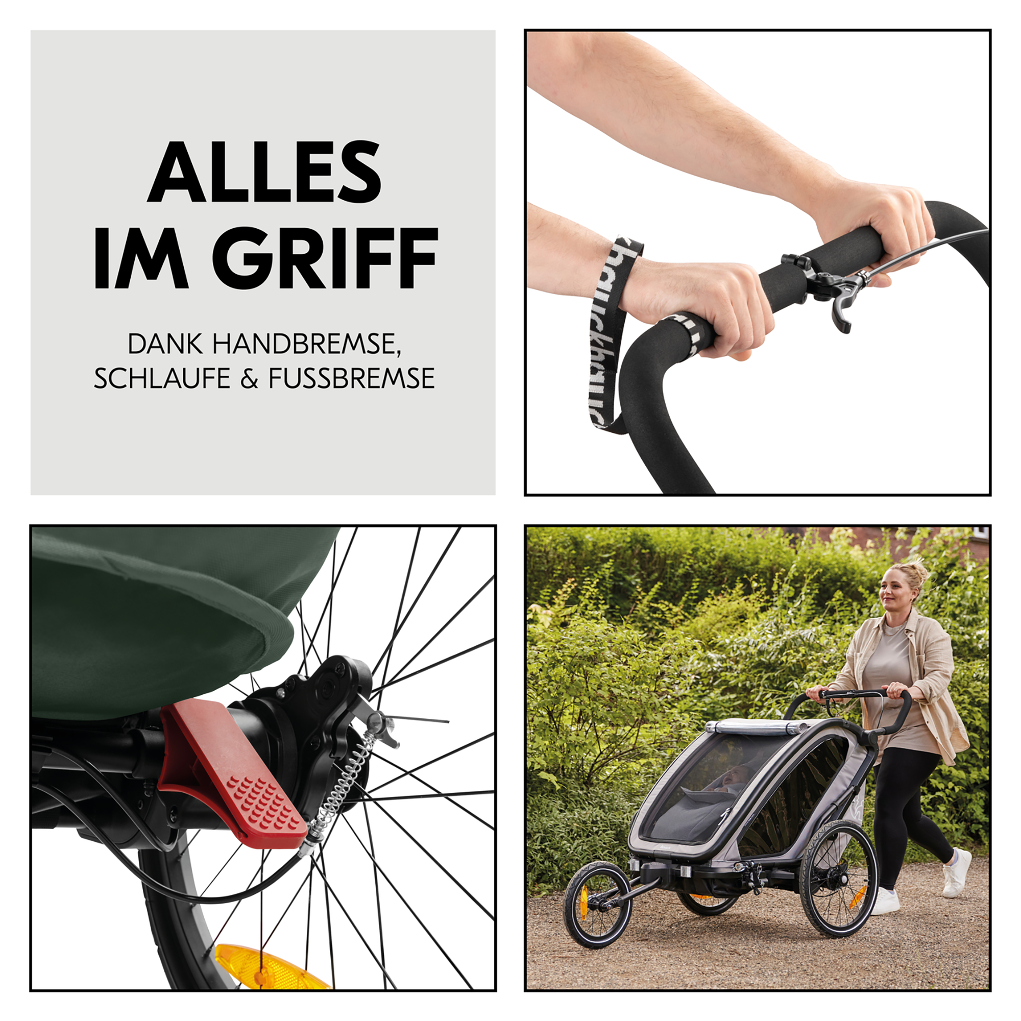 Fahrradanhänger, hauck, Grün – Produktansicht