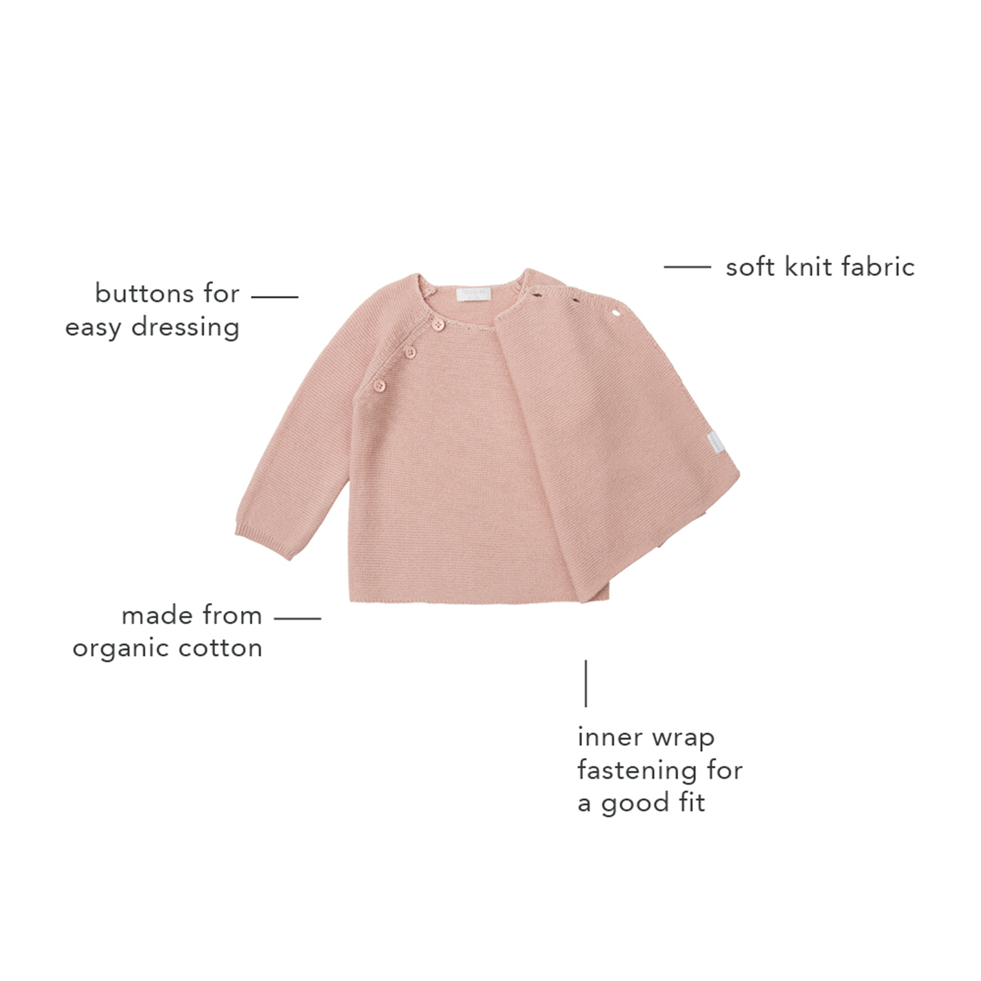Wickelshirt, noppies, Pink – Produktansicht