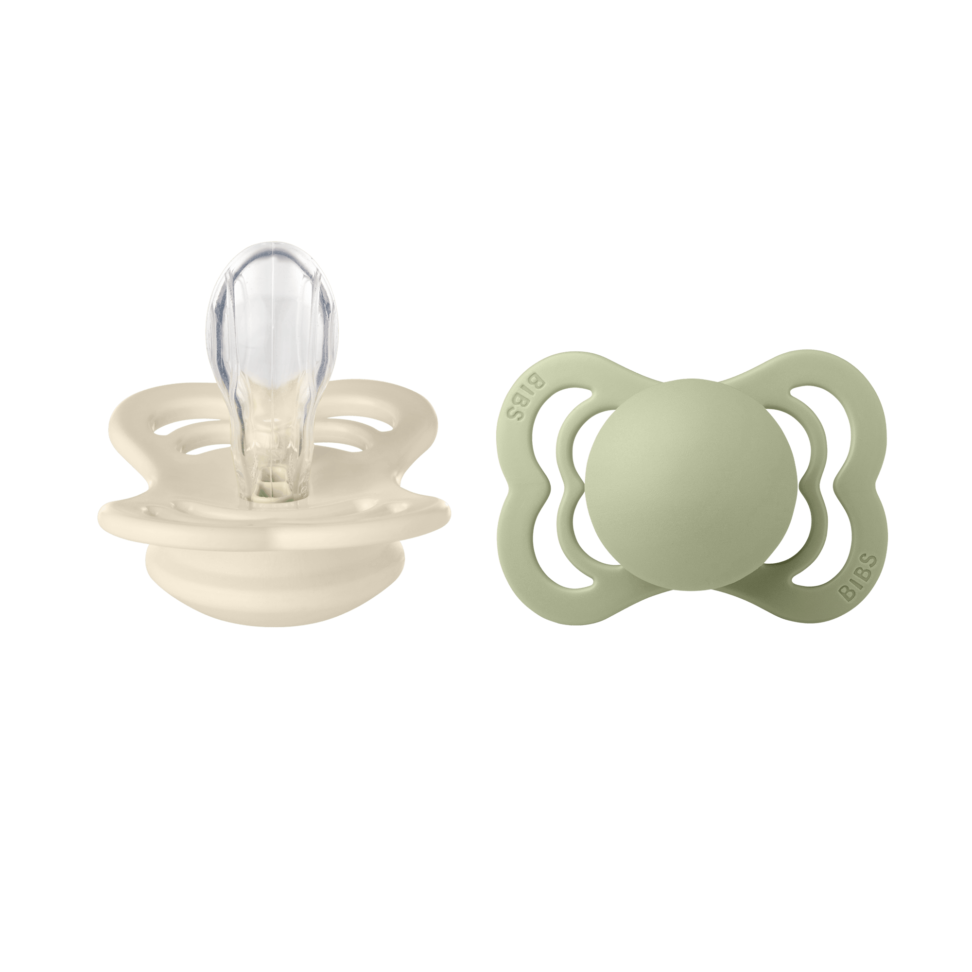 Schnuller, BIBS, Beige – Besonderheit: weicher, flexibler und hypoallergener Silikonsauger