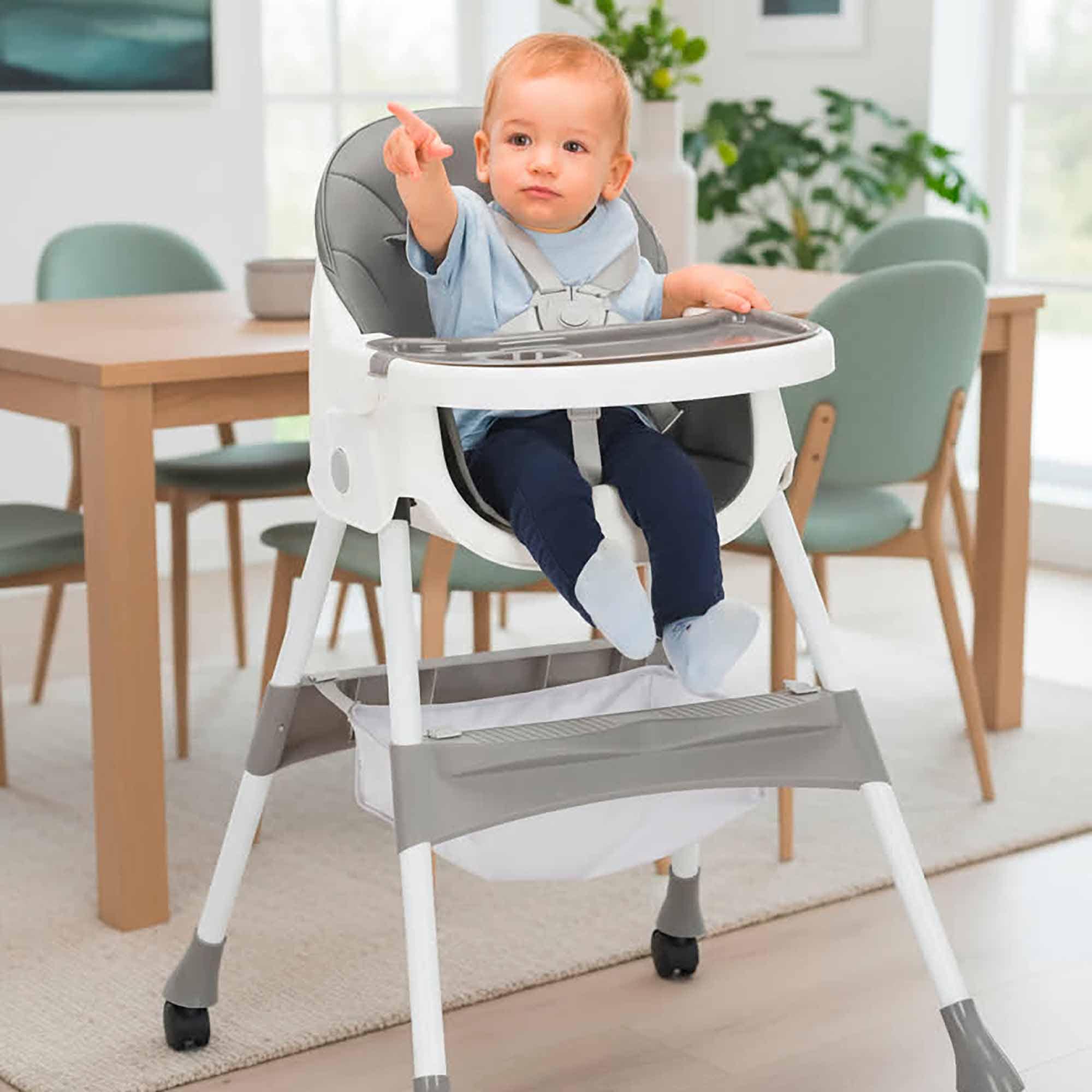 Klapphochstühle, fillikid, Grau – Produktansicht