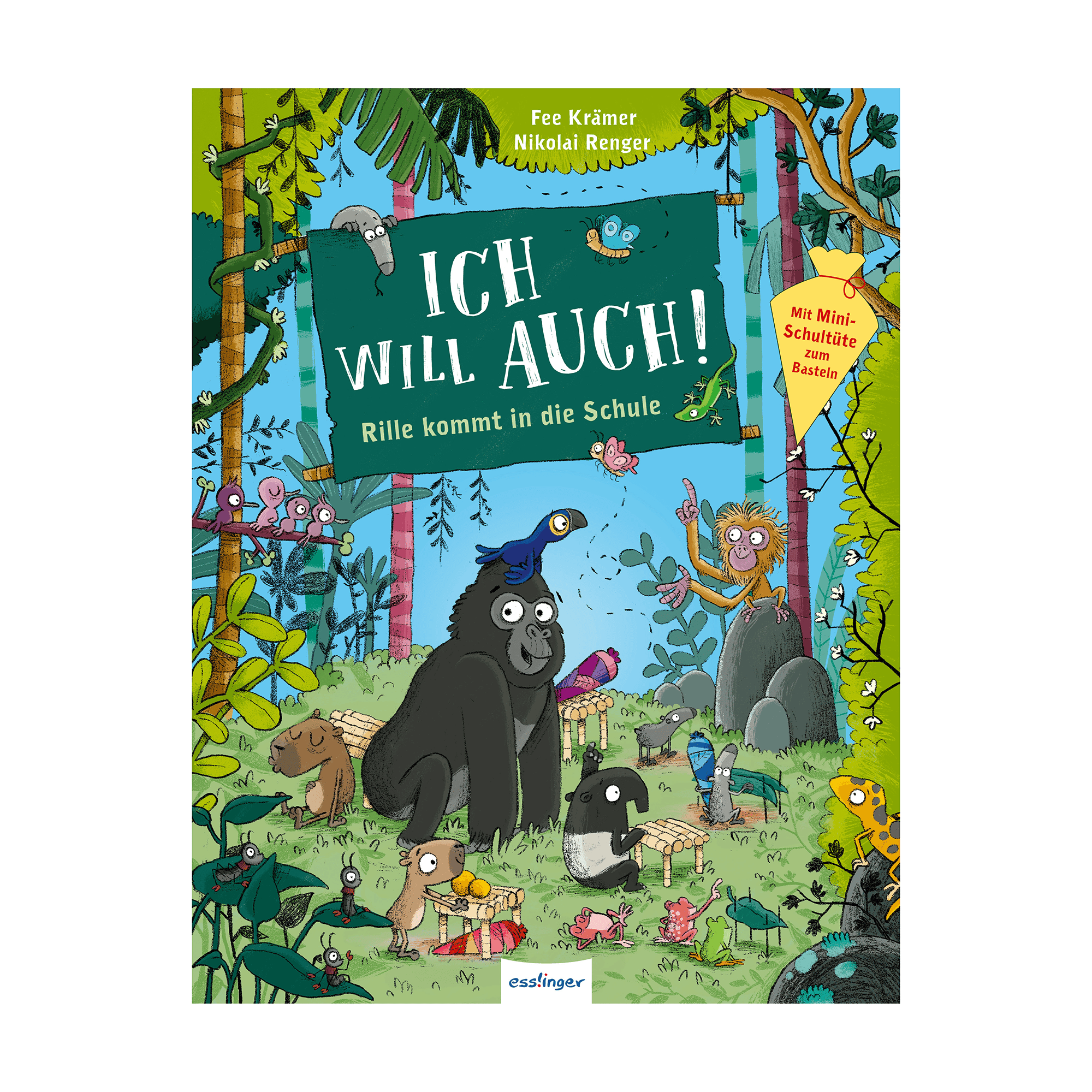 Bilderbücher, ess!inger – Besonderheit: liebenswerte Mitmach-Geschichte mit dem Gorilla Rille