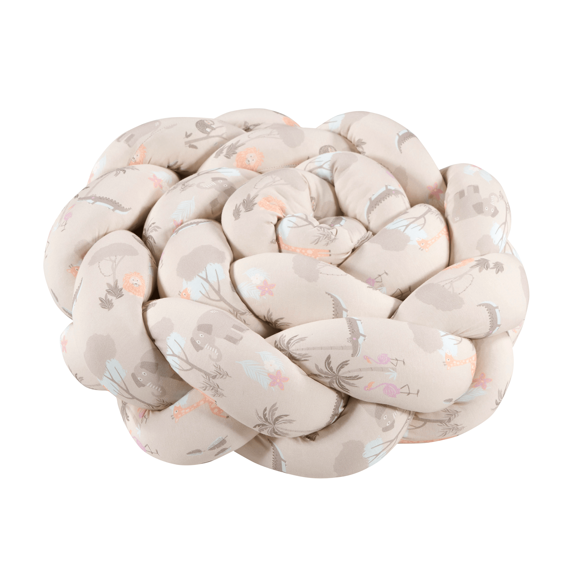 Bettschlangen geflochten, Alvi, Beige – Besonderheit: Außenstoff aus 100% Baumwolle