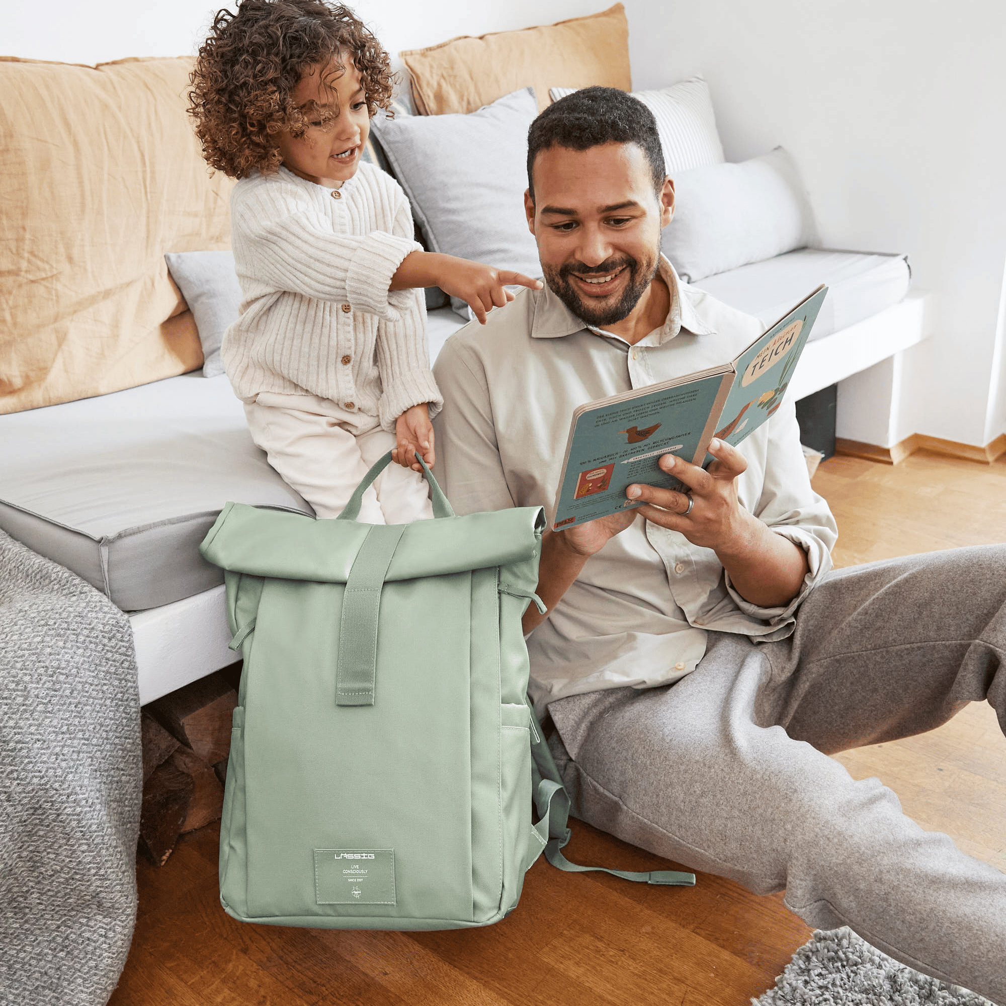 Rolltop Up Backpack LÄSSIG Grün 2000583527268 2