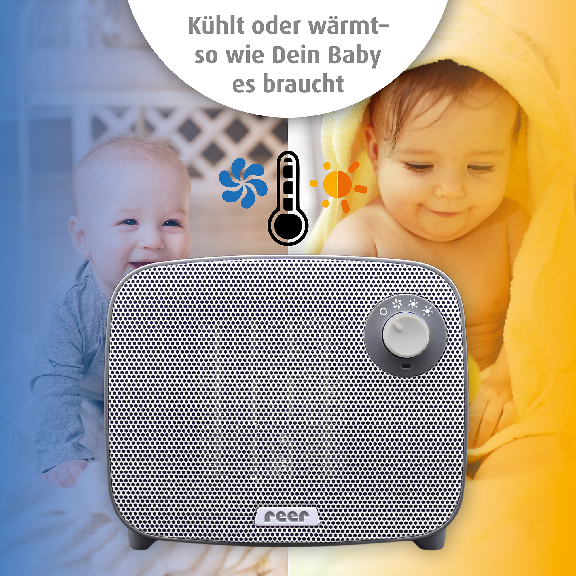 Heizstrahler, reer, Grau – Produktansicht