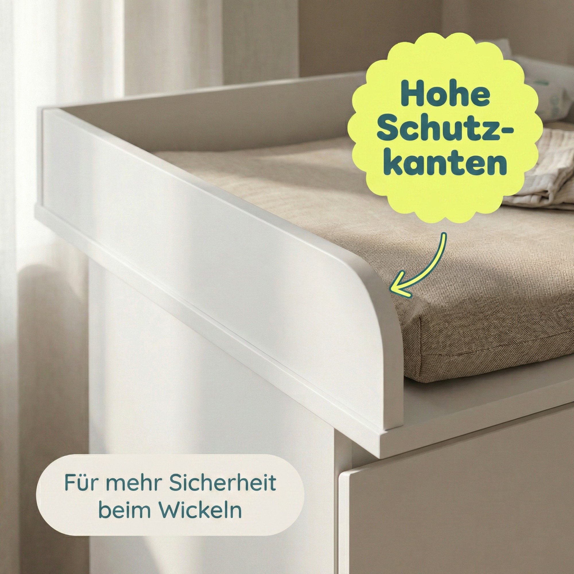 Wickelaufsätze, LITTLE ONE, Weiß – Produktansicht