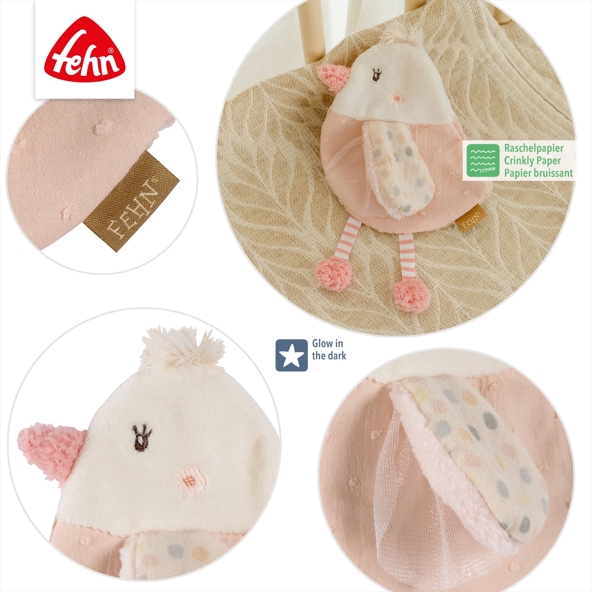 Knisterspielzeug & Knistertücher, fehn, Pink – Produktansicht
