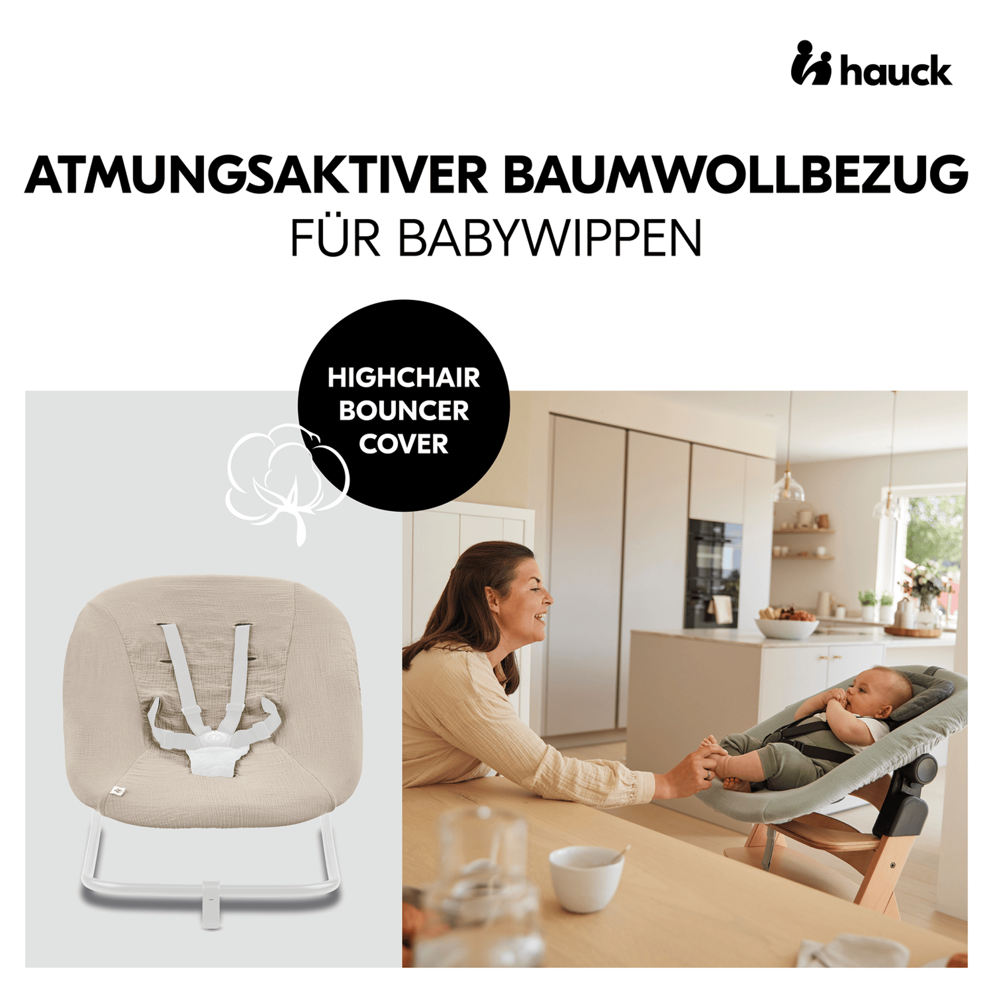 Hochstuhl Zubehör, hauck, Beige – Produktansicht