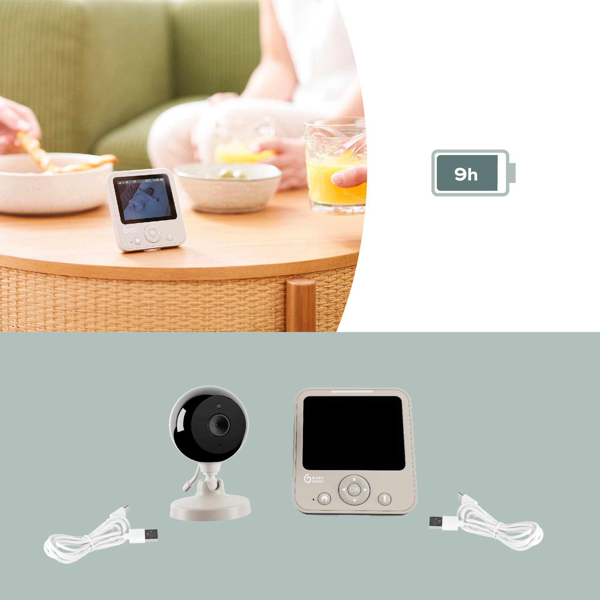 Video Babyphone, babymoov, Beige – Produktansicht