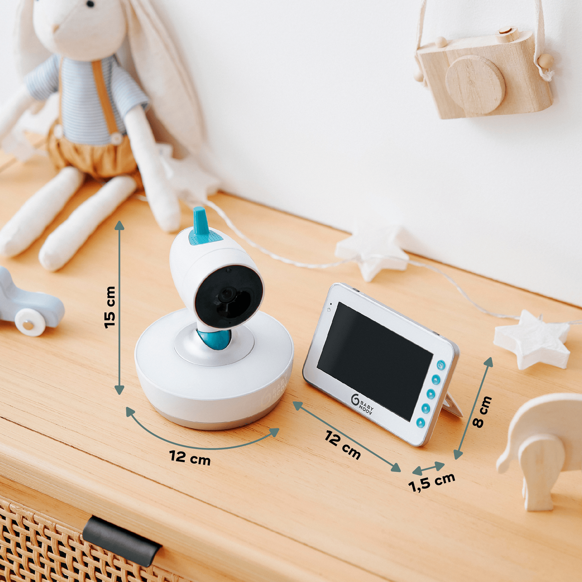 Video Babyphone, babymoov, Weiß – Produktansicht