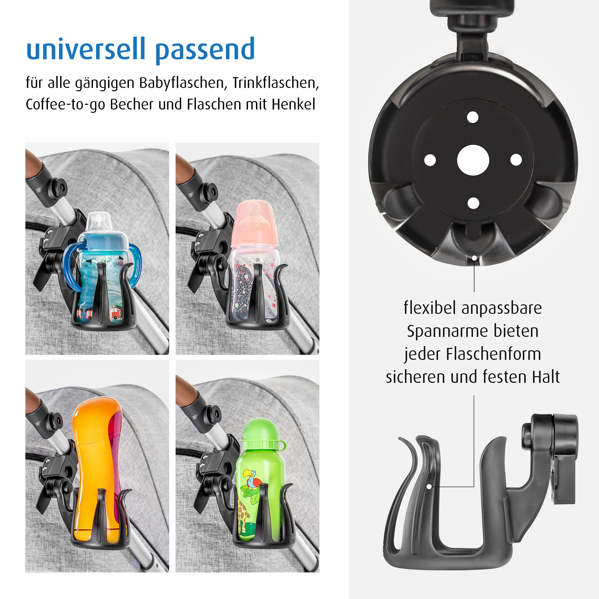 Kinderwagen Zubehör, reer, Schwarz – Produktansicht