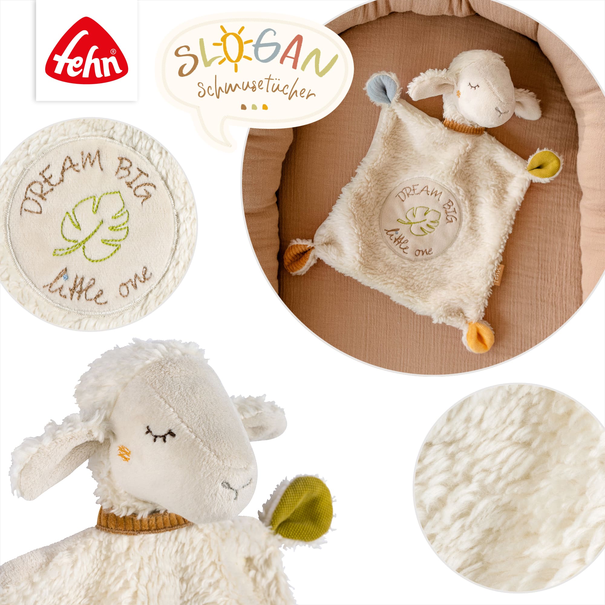 Schmusetücher, fehn, Beige – Produktansicht