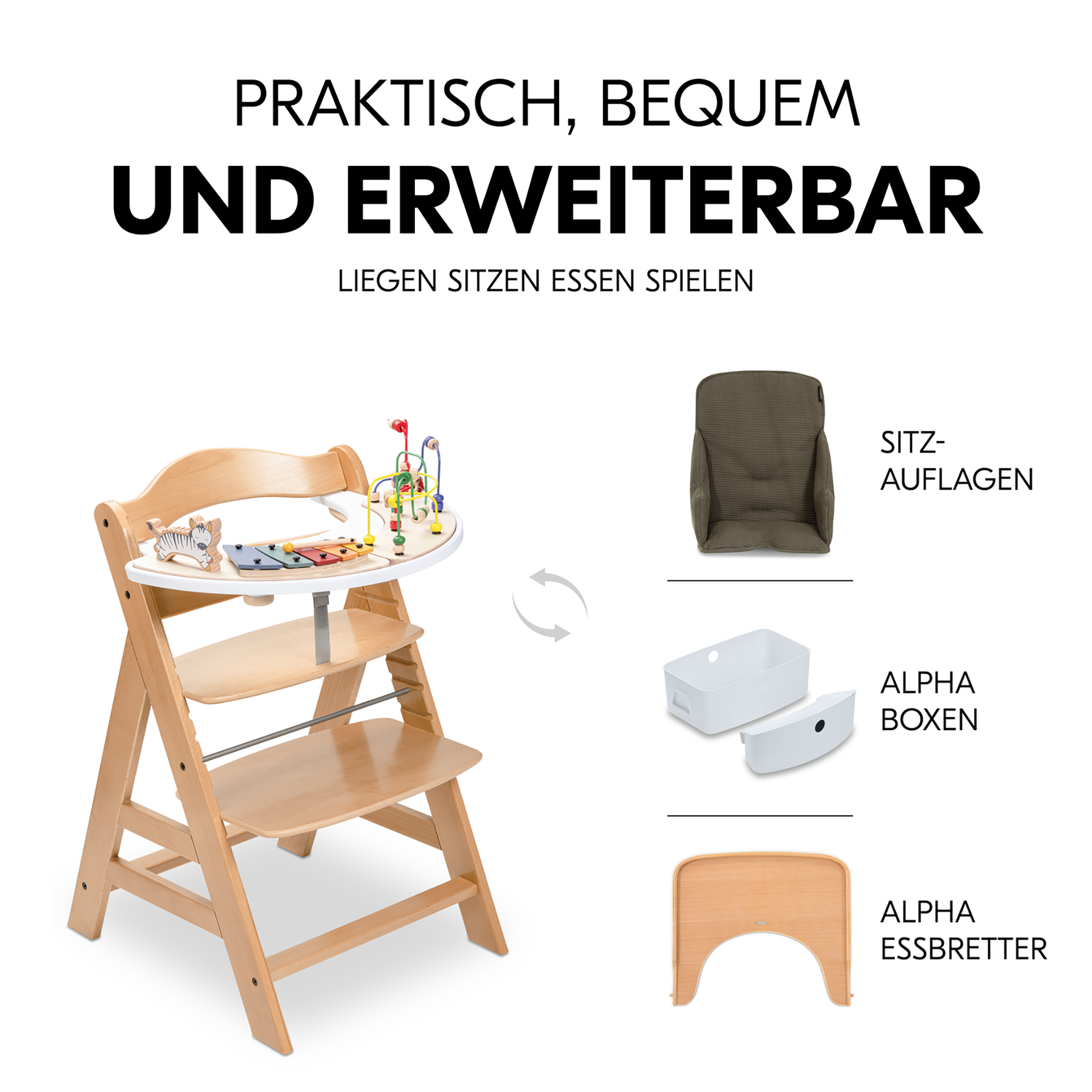 Treppenhochstühle, hauck, Grau – Produktansicht