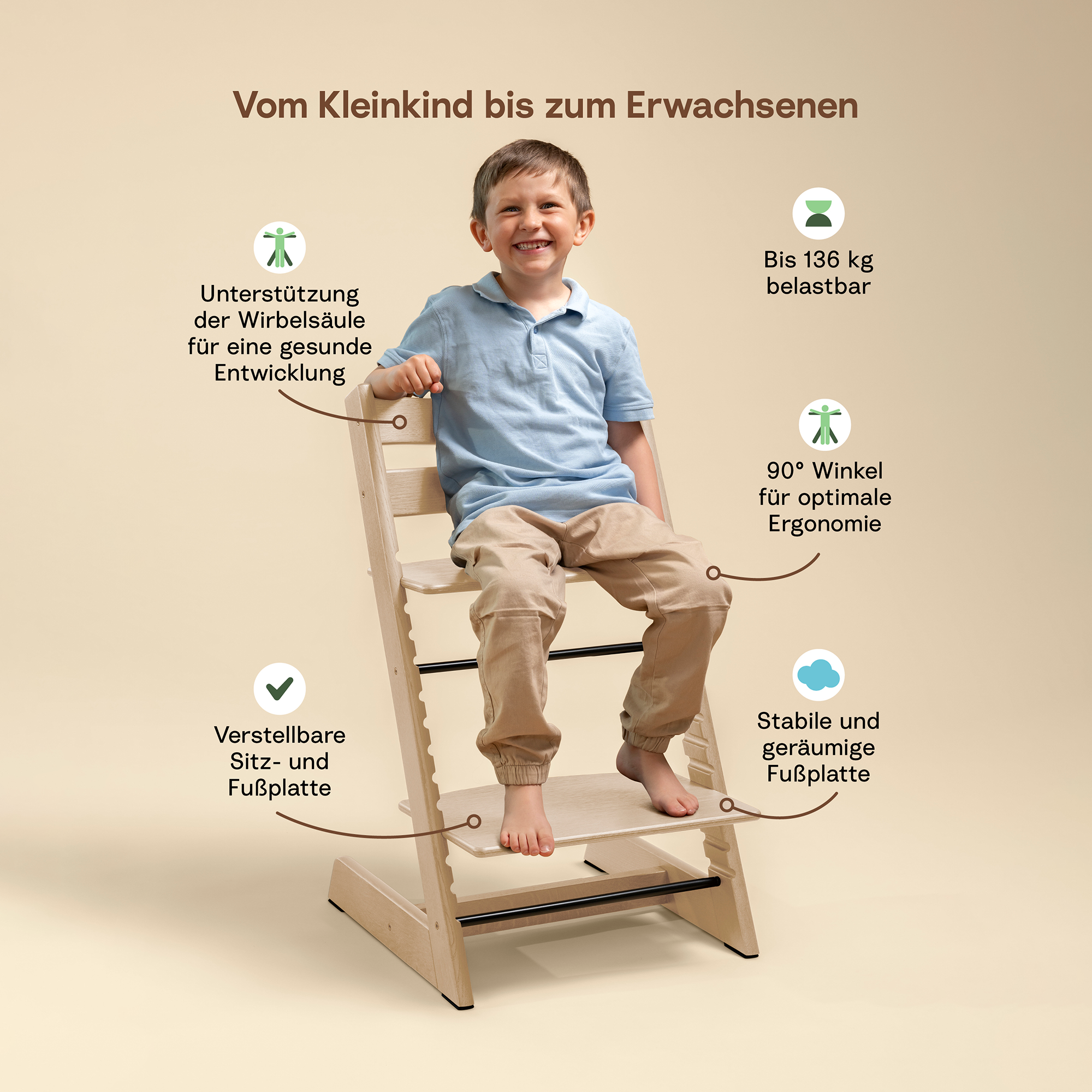 Treppenhochstühle, STOKKE, Schwarz – Produktansicht