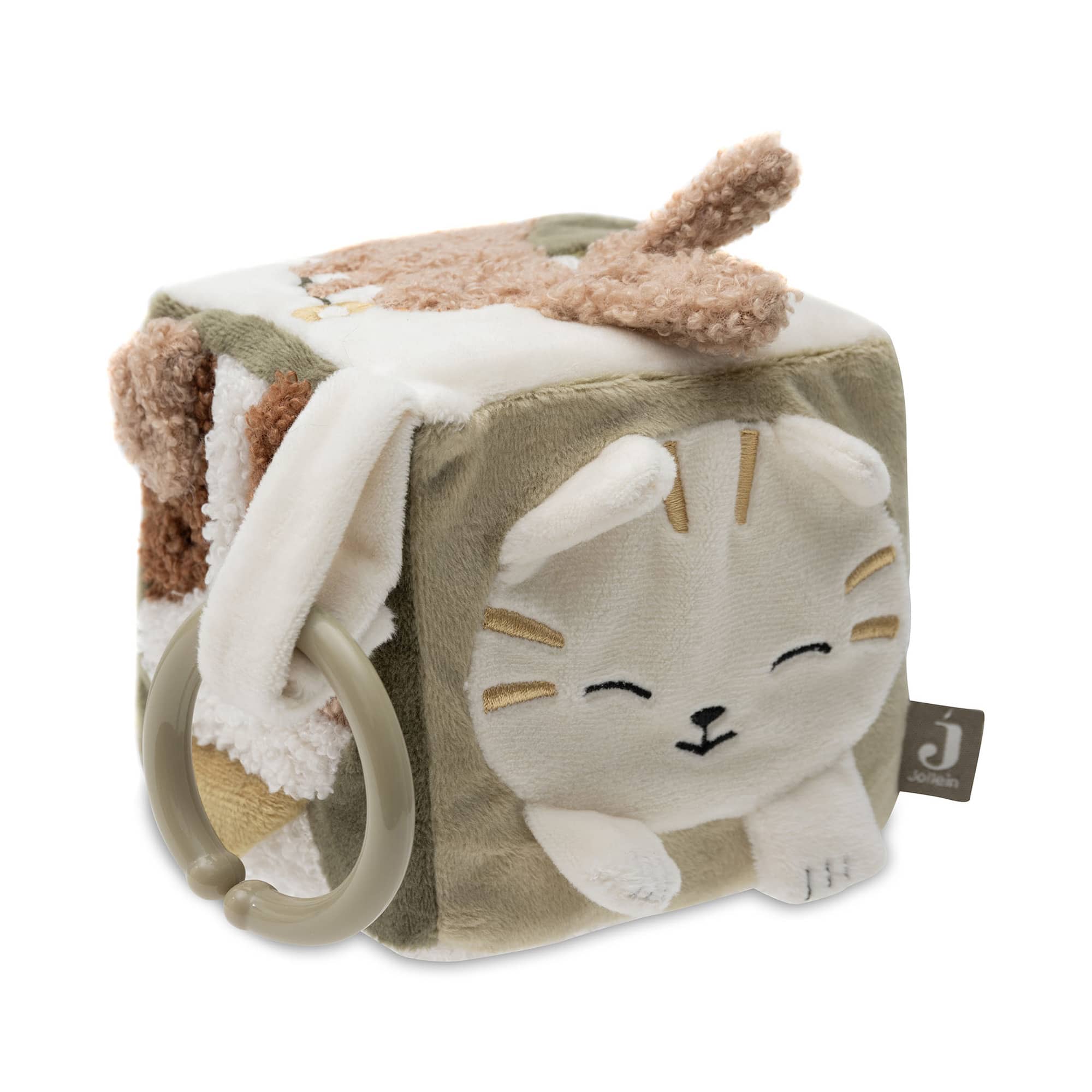 Interaktives Spielzeug, jollein, Beige – Besonderheit: mit unterschiedlichen Figuren wie einer Katze, einem Hund und einer Eule