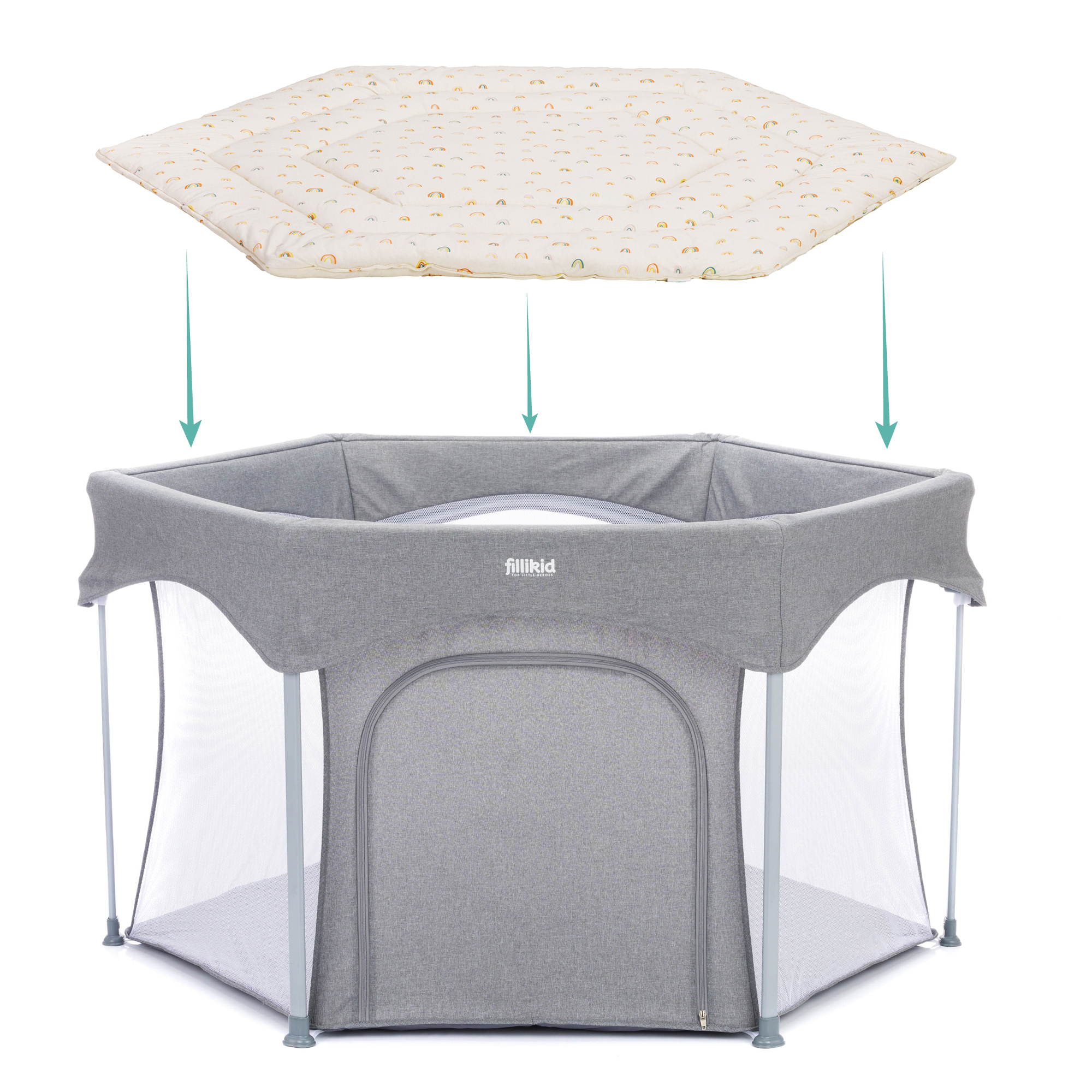 Laufgitter & Laufgittereinlagen, fillikid, Beige – Produktansicht