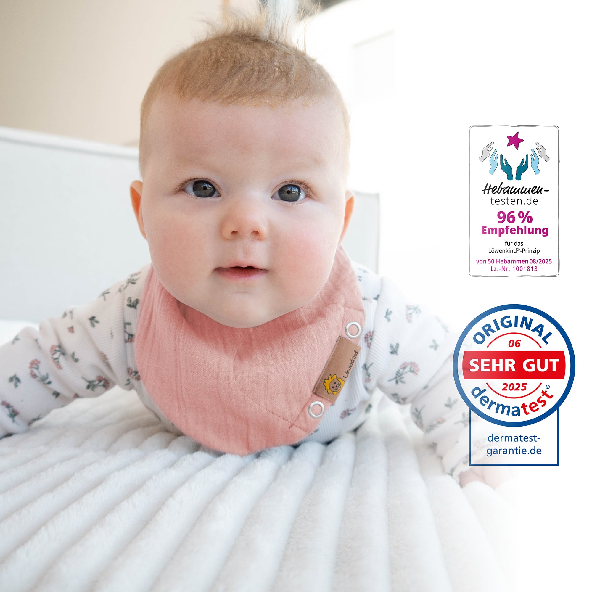 Dreieckstücher & Halstücher, Löwenkind, Pink – Produktansicht