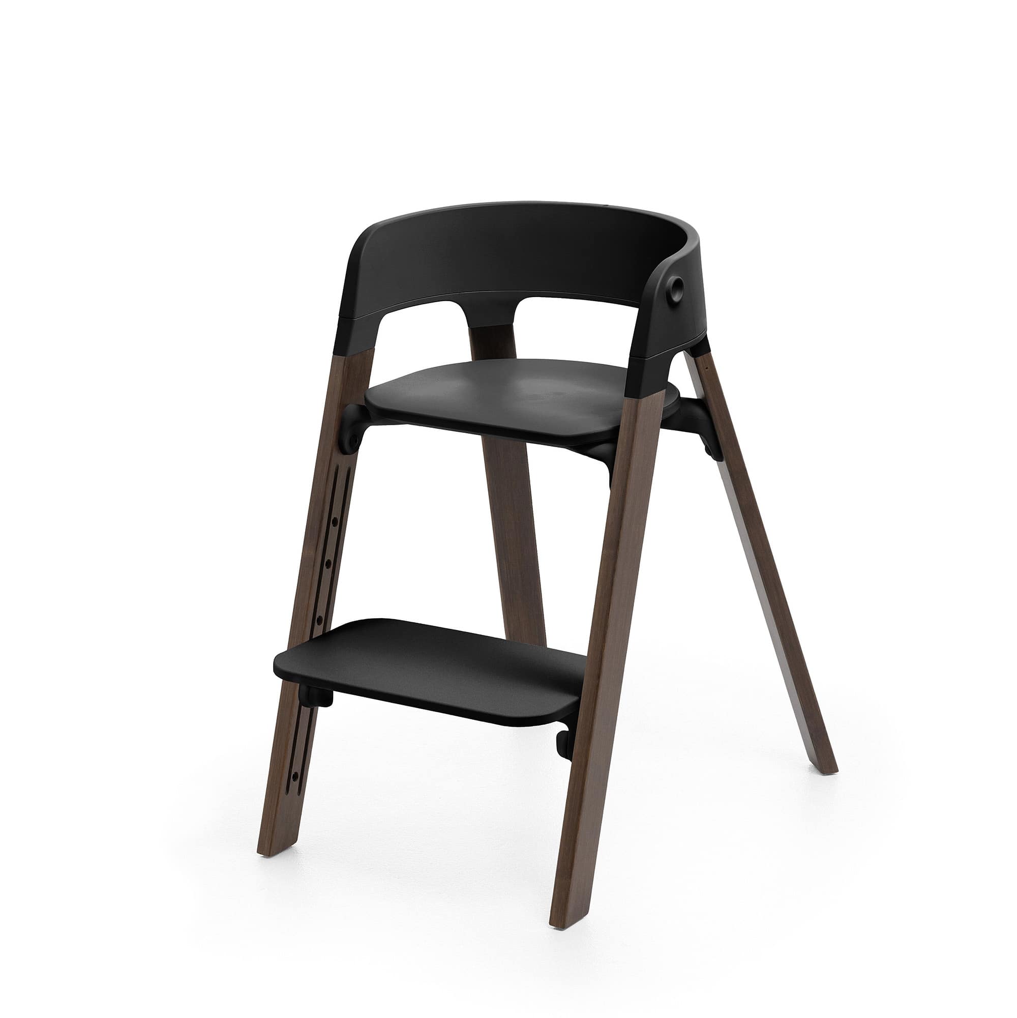 Treppenhochstühle, STOKKE, Schwarz – Besonderheit: Set enthält Hochstuhl, Baby Set, Tray und Haltegurt