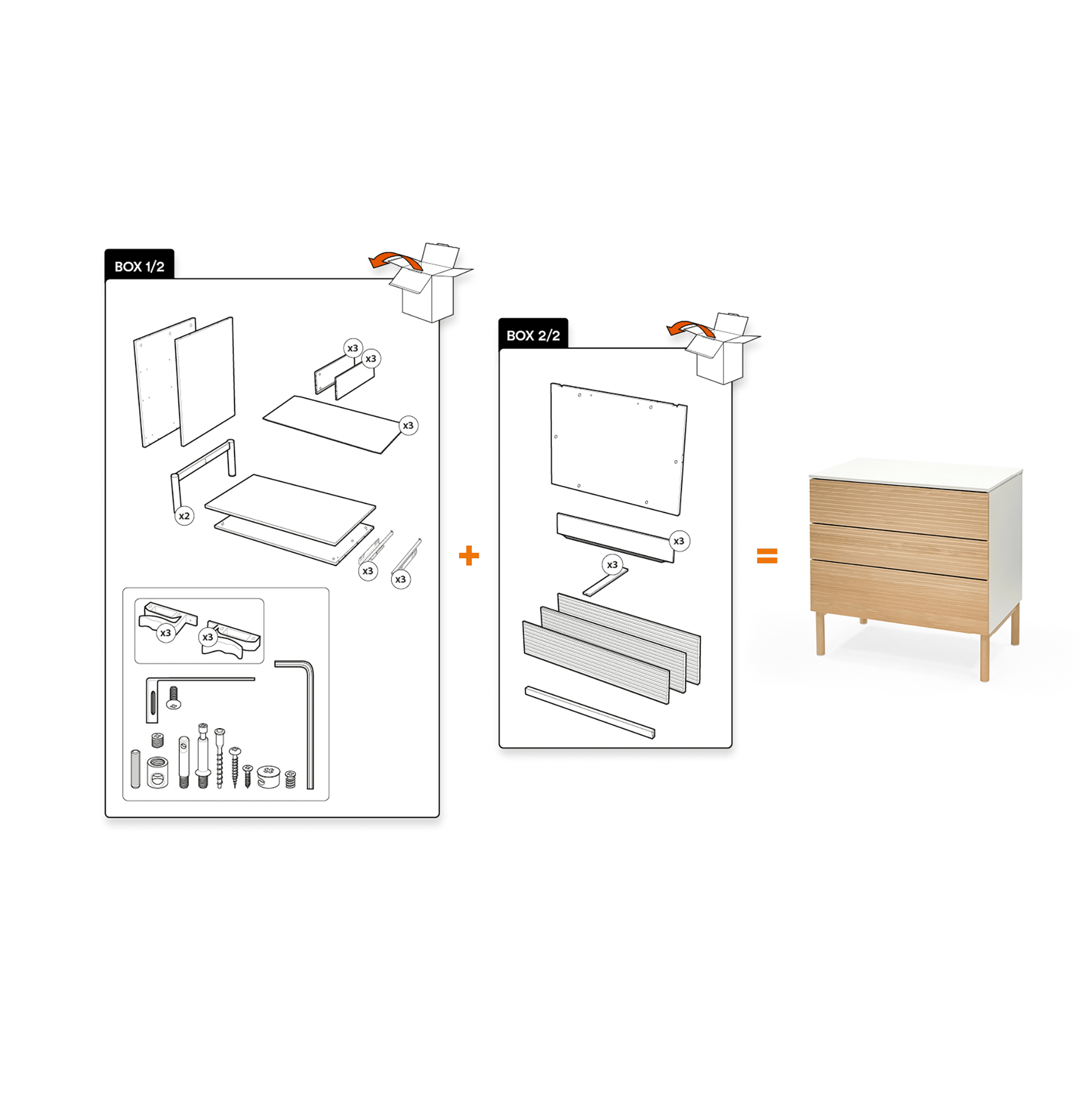 Stokke Kommoden, STOKKE, Mehrfarbig – Produktansicht