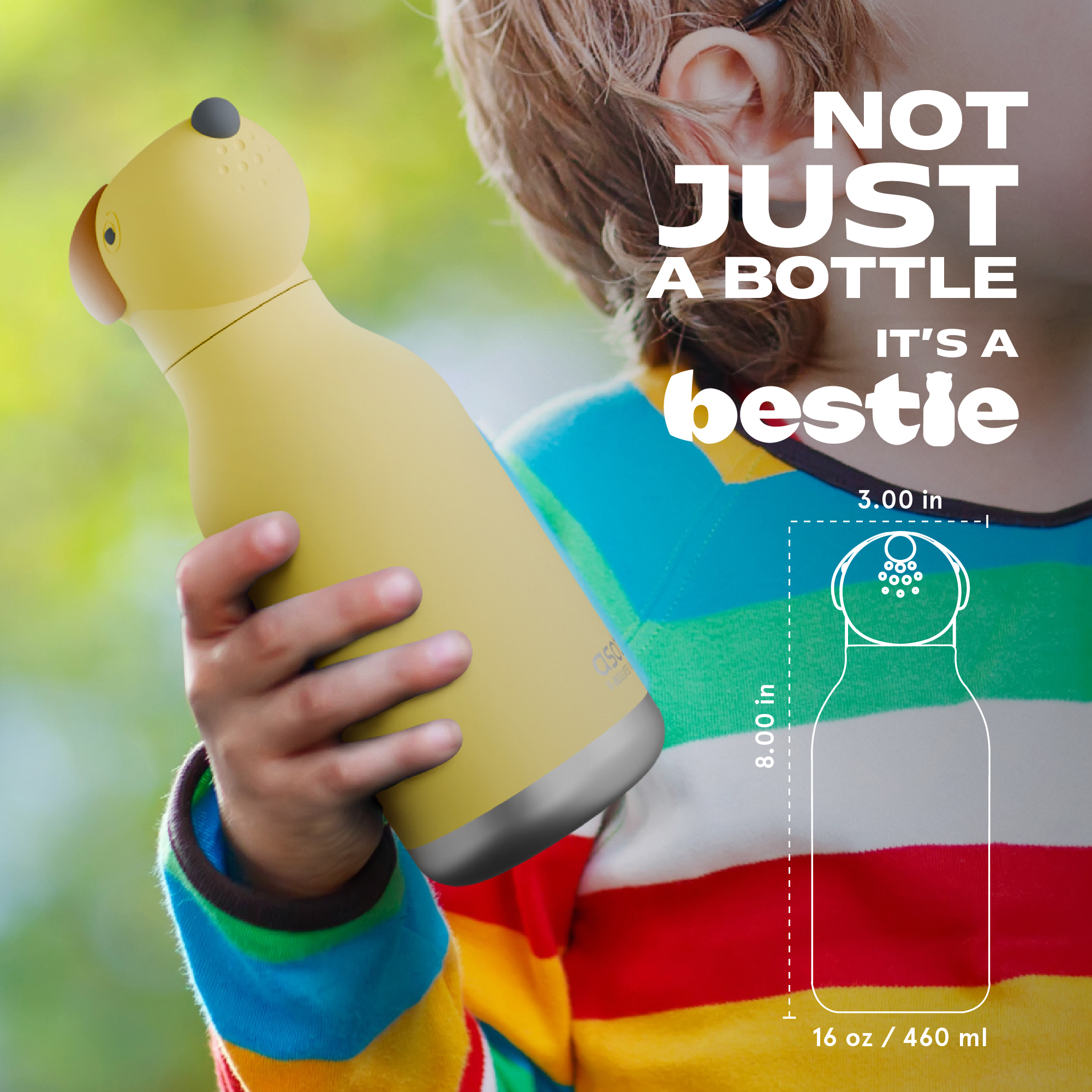 Thermoflaschen, ASOBU, Gelb – Besonderheit: BPA-frei, auslaufsicher & kinderleicht zu bedienen