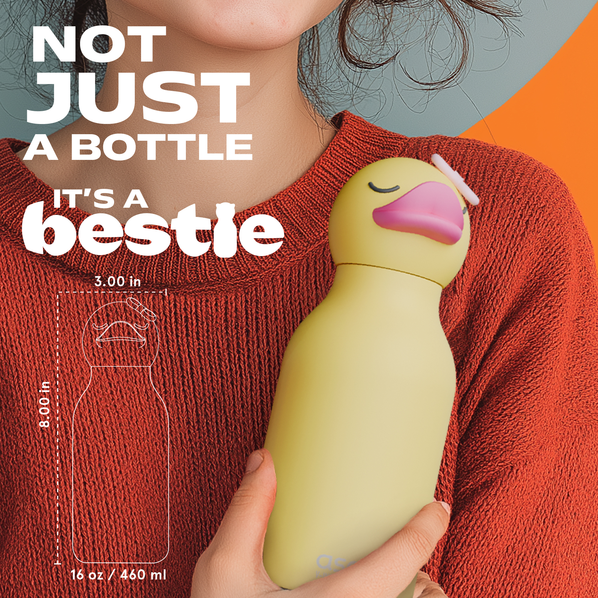 Thermoflaschen, ASOBU, Gelb – Besonderheit: BPA-frei, auslaufsicher & kinderleicht zu bedienen