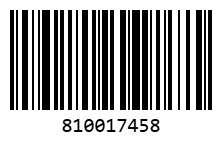 Es handelt sich um einen Scancode mit der Nummer 810017458