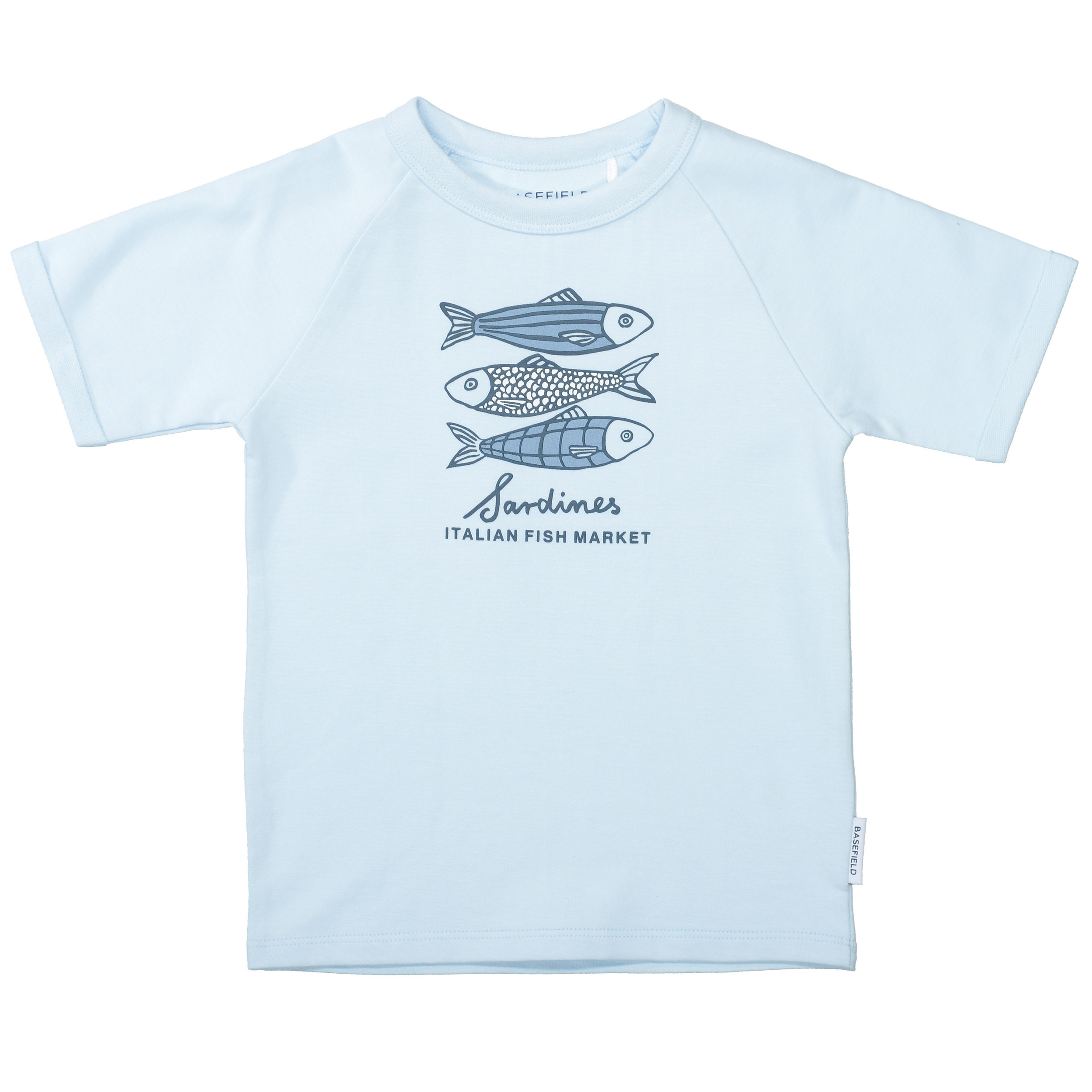 Kurzarmshirts, BASEFIELD, Blau – Produktansicht