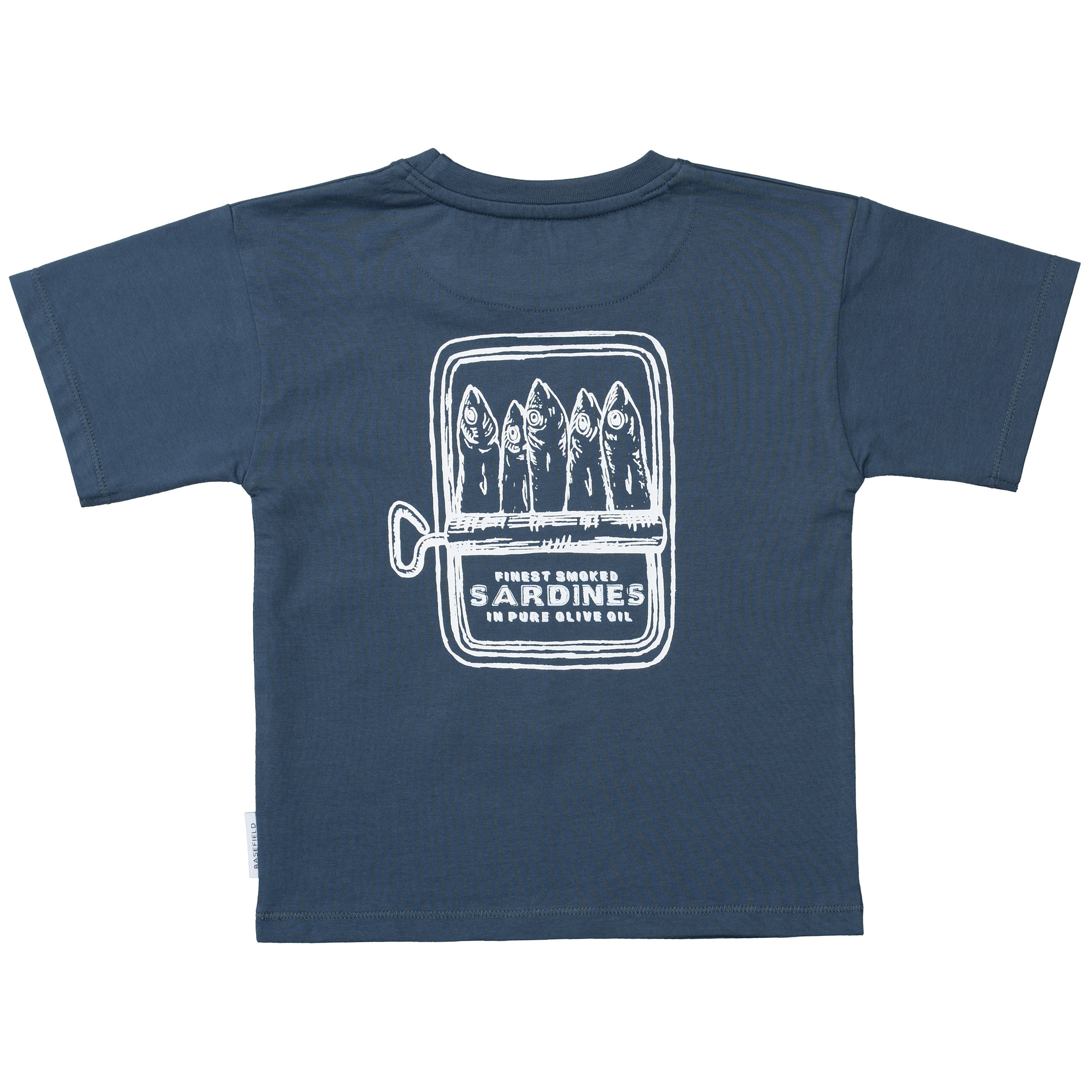 Kurzarmshirts, BASEFIELD, Blau – Besonderheit: aus 100% Baumwolle