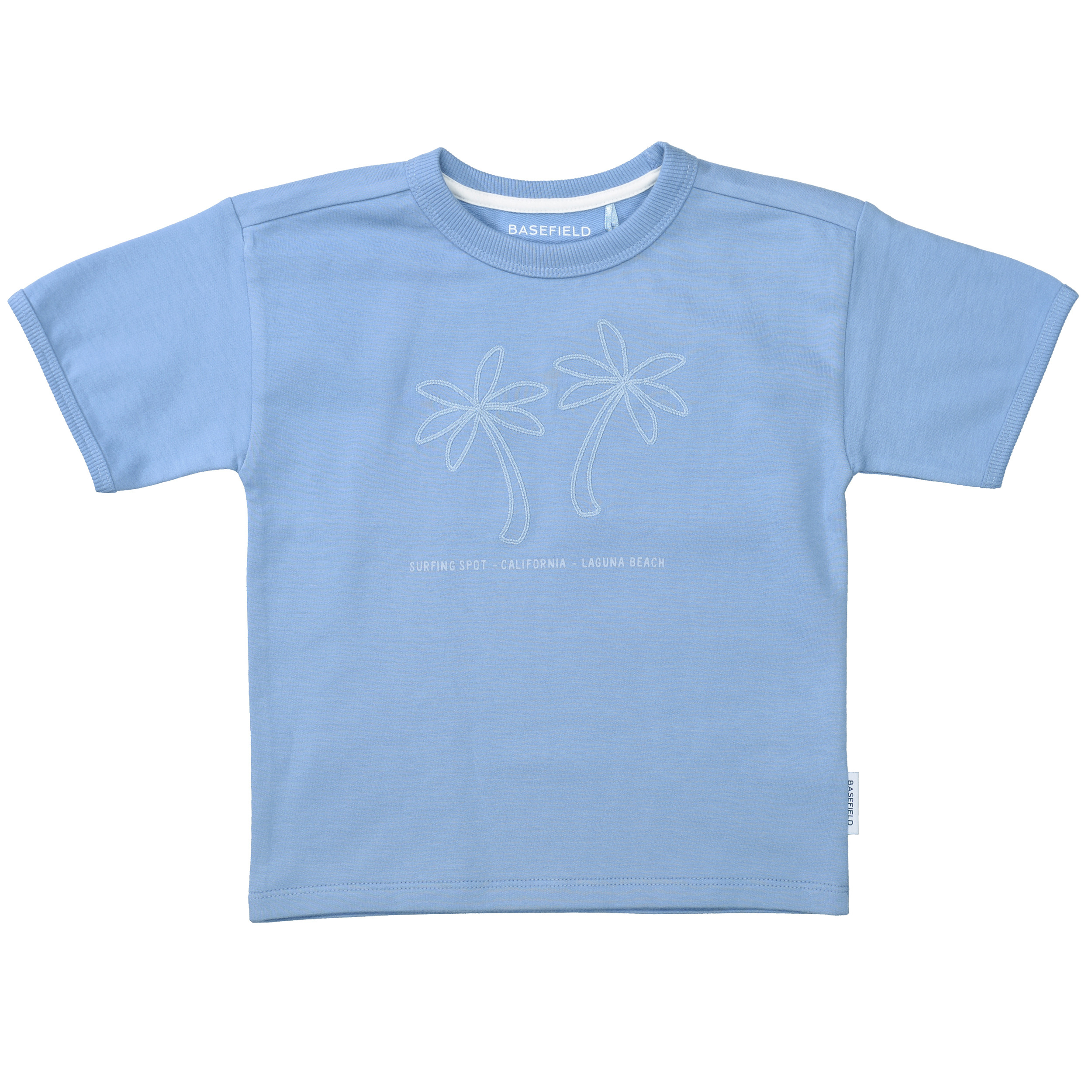 Kurzarmshirts, BASEFIELD, Blau – Produktansicht