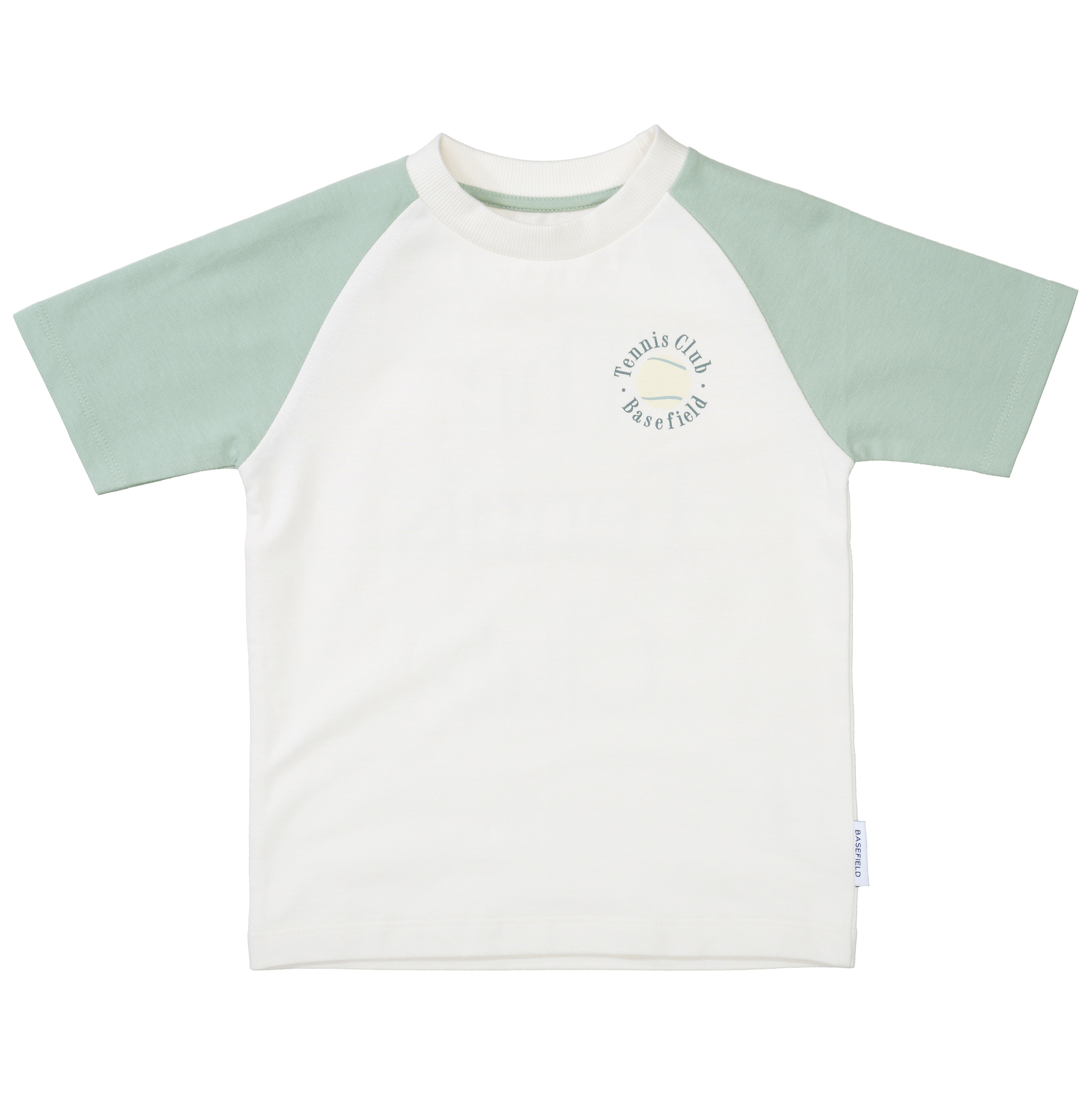 Kurzarmshirts, BASEFIELD, Grün – Besonderheit: aus 100% Baumwolle