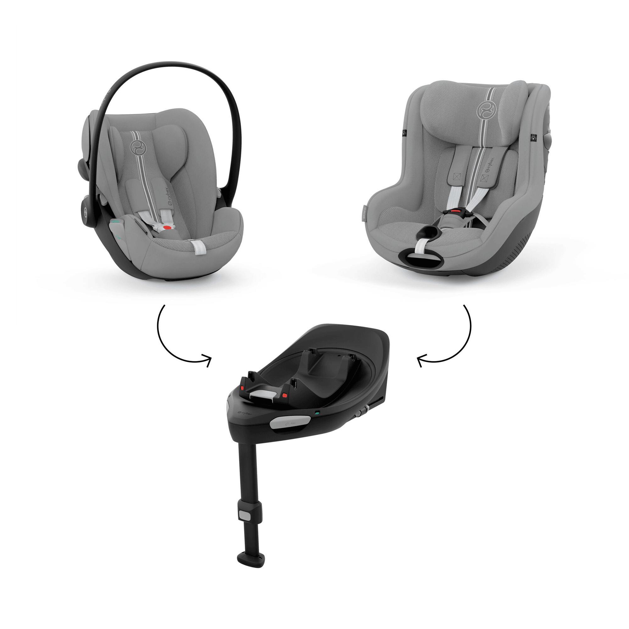 cybex Cloud G i-Size Plus Stone Grey | in Grau mit Basisstation