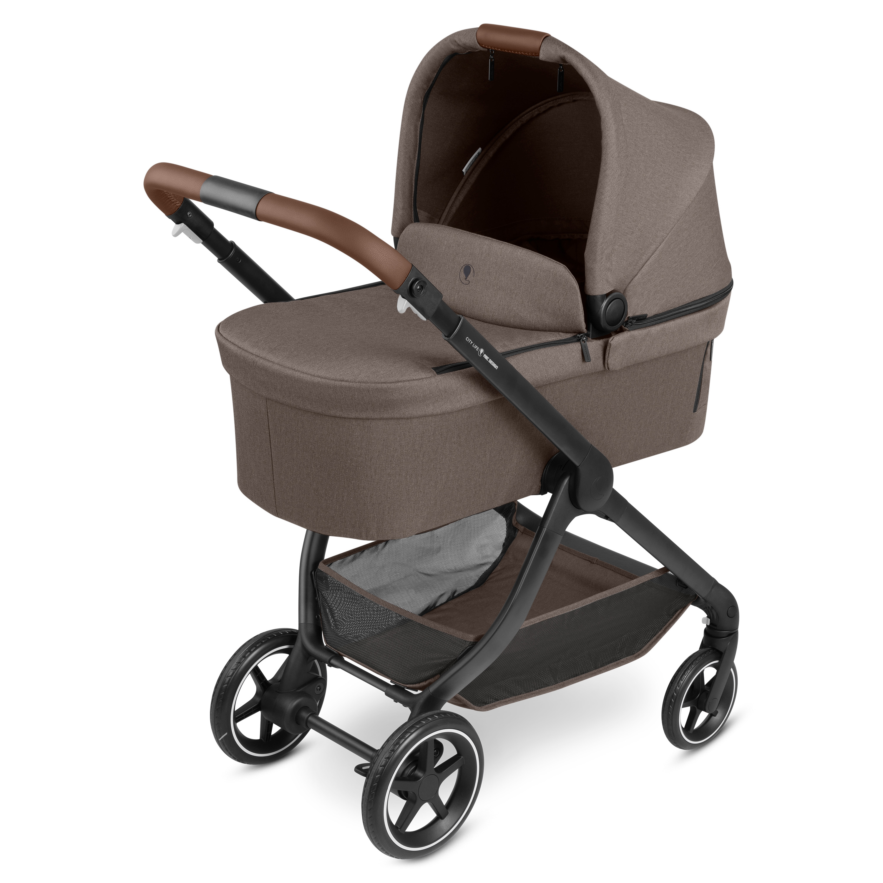 Kombi-Kinderwagen, ABC DESIGN, Beige – Besonderheit: Set bestehend aus Rahmen, Babywanne und Sportsitz sowie Adaptern für den (separat erhältlichen) Maxi-Cosi Tulip Autositz
