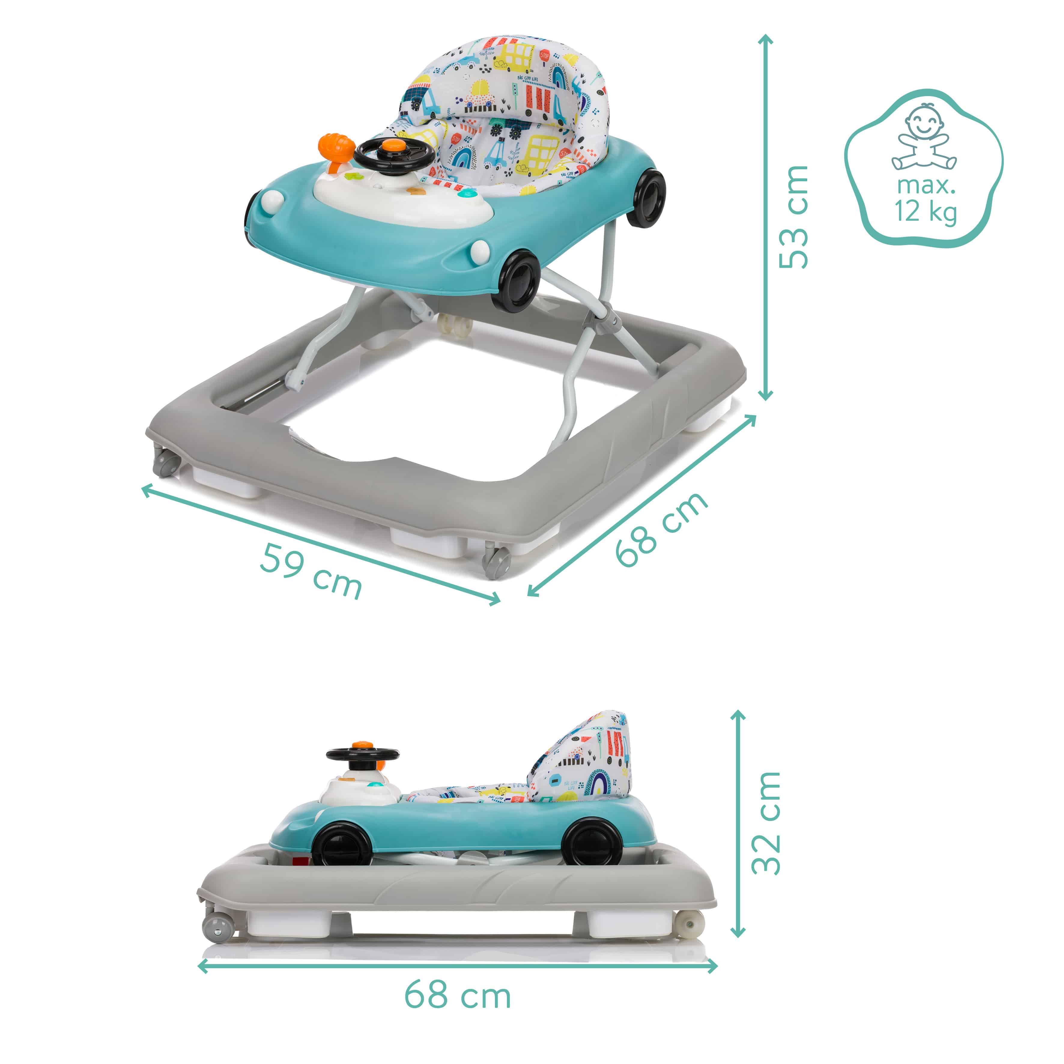 Lauflernwagen, fillikid, Grau – Produktansicht