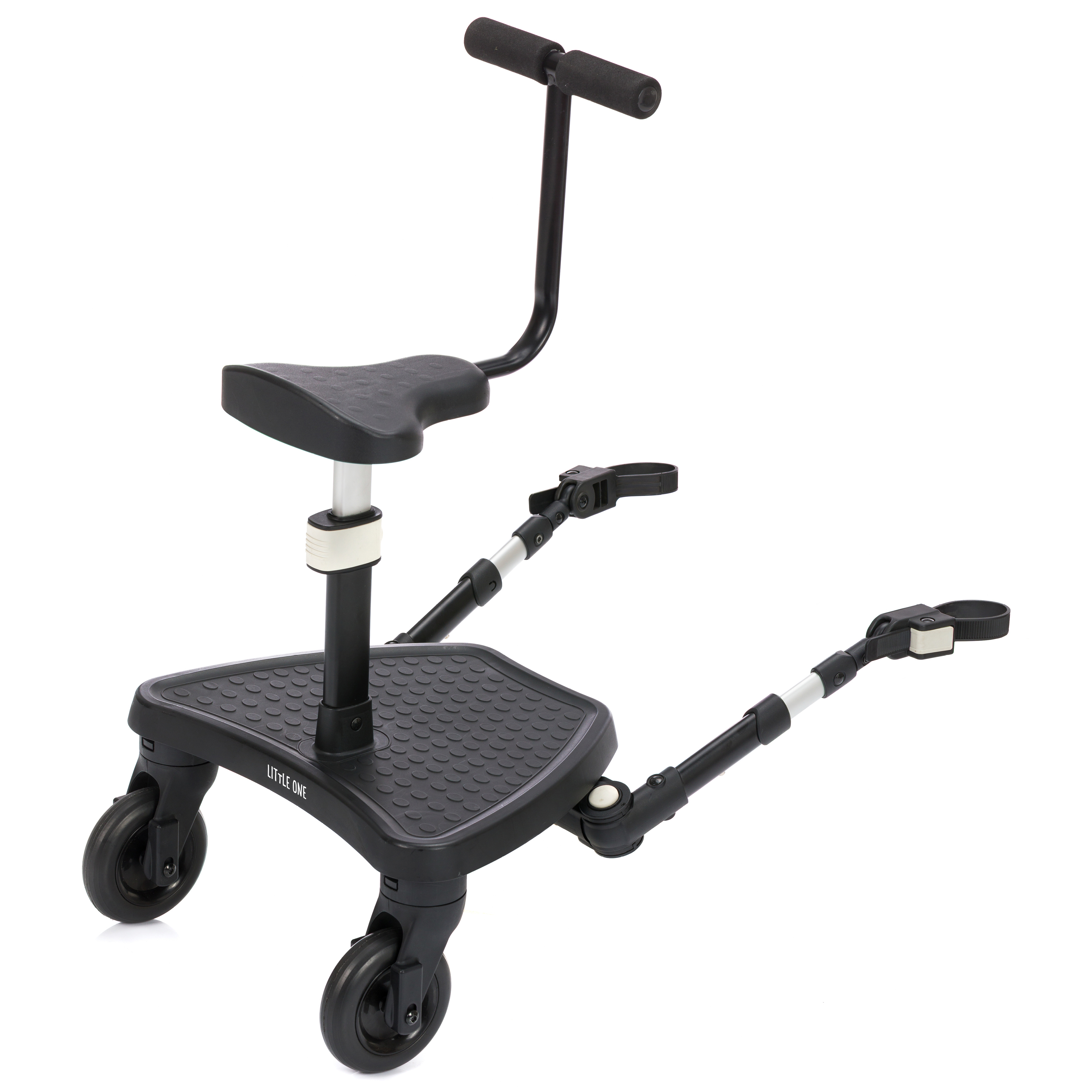Buggyboards, LITTLE ONE, Schwarz – Besonderheit: höhenverstellbarer & abnehmbarer Sitz inkl. Abdeckstoppel