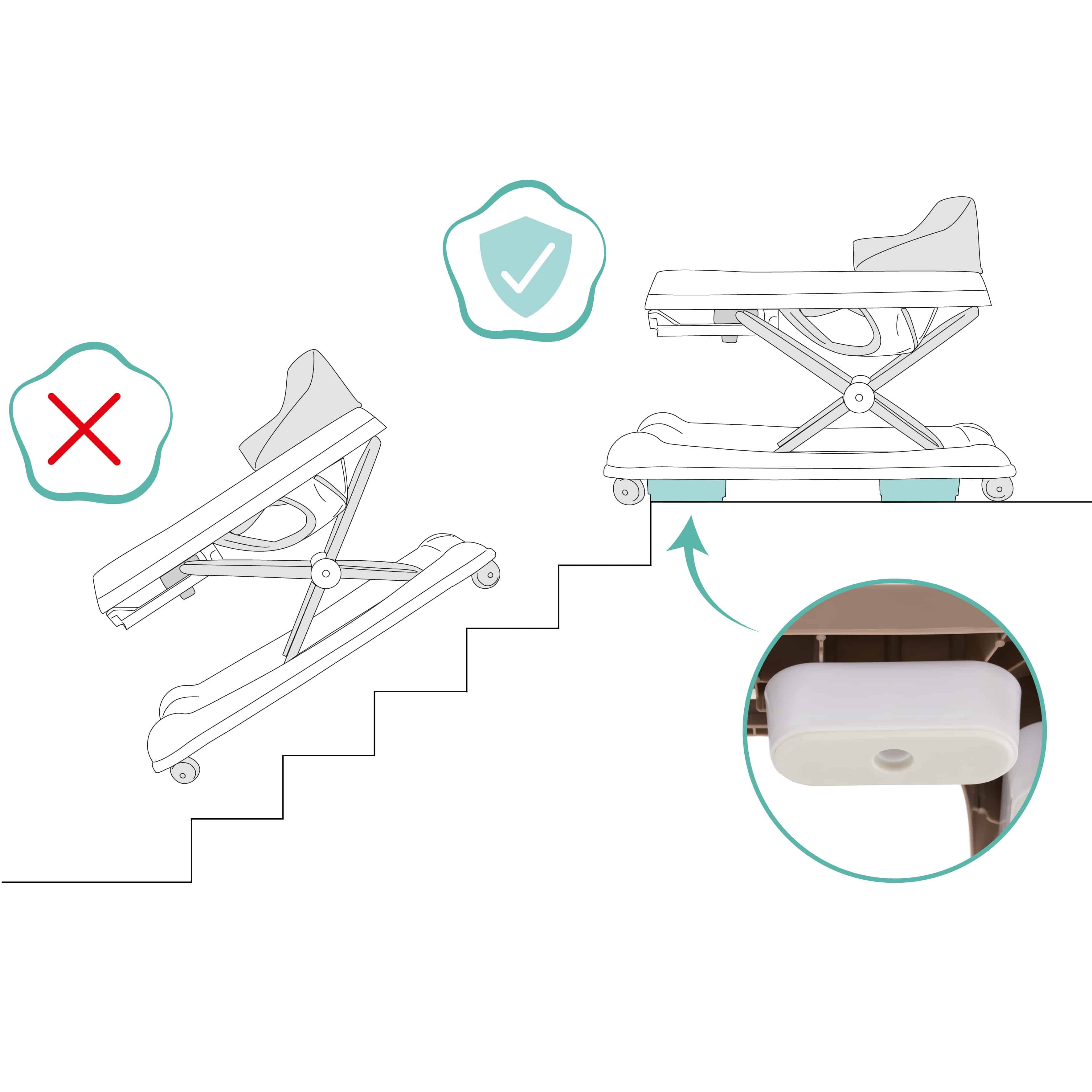 Lauflernwagen, fillikid, Braun – Produktansicht