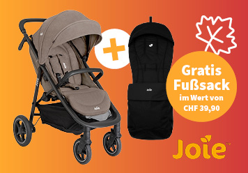 verschiedene Joie Kinderwagen + gratis Fußsack im Wert von CHF 39,90