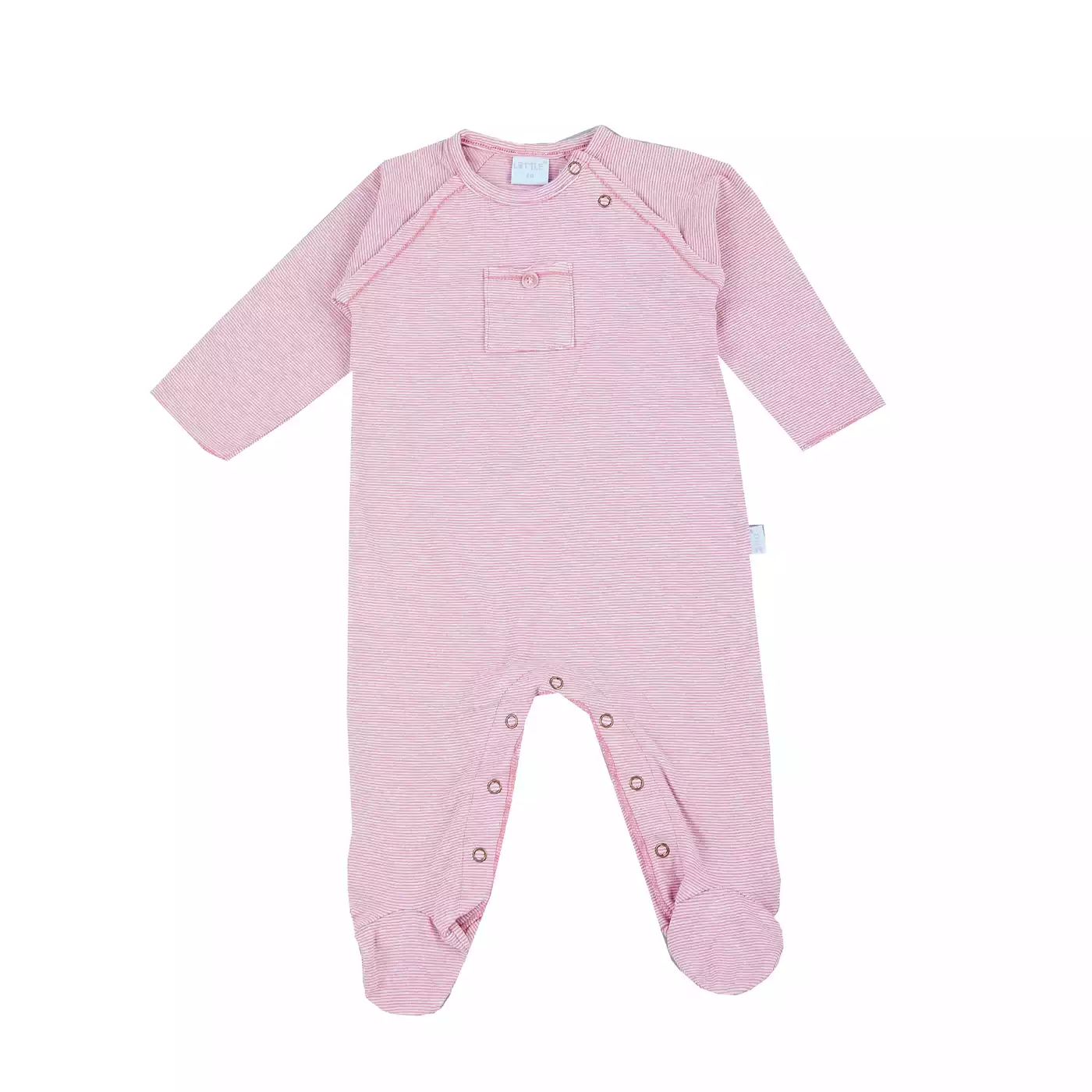Basic Schlafanzug geringelt LITTLE Pink Rosa 2006576727004 1