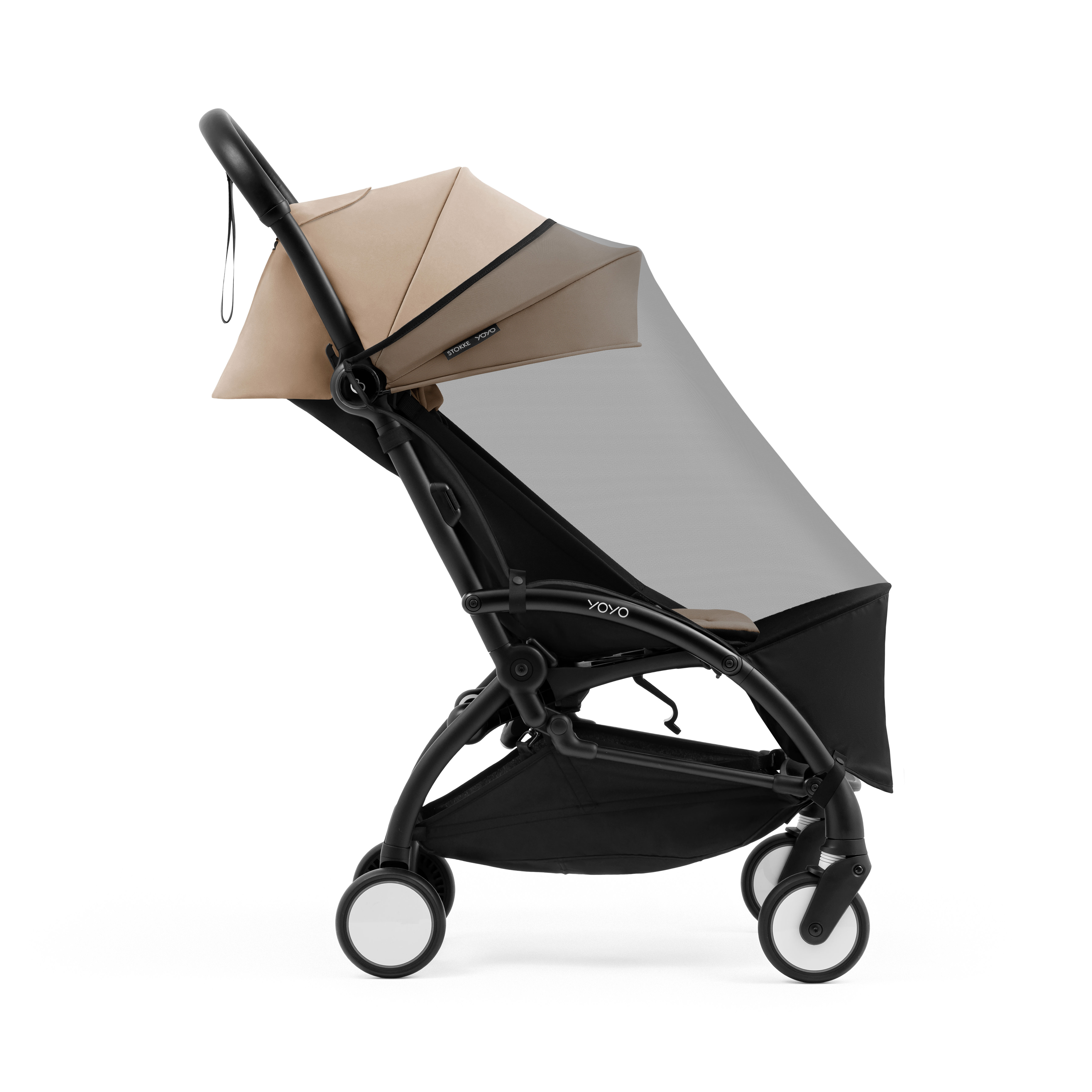 Sonnen- & Insektenschutz Kinderwagen, STOKKE, Schwarz – Produktansicht