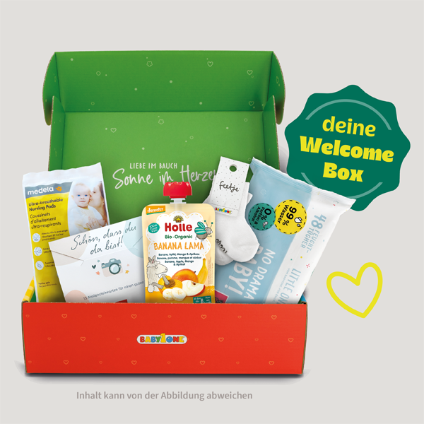  offene Welcome Box mit den Produkten 