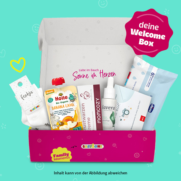  offene Welcome Box mit den Produkten 
