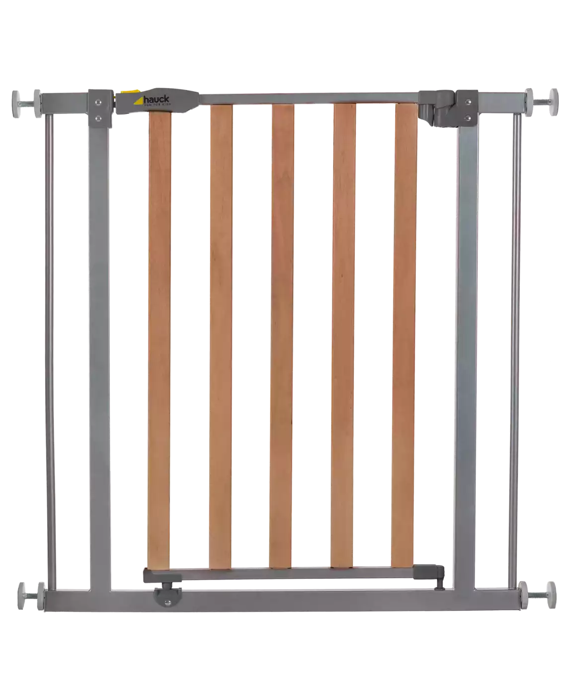 Schutzgitter Wood Lock Safety Gate hauck Grau Silber 2000563419002 3