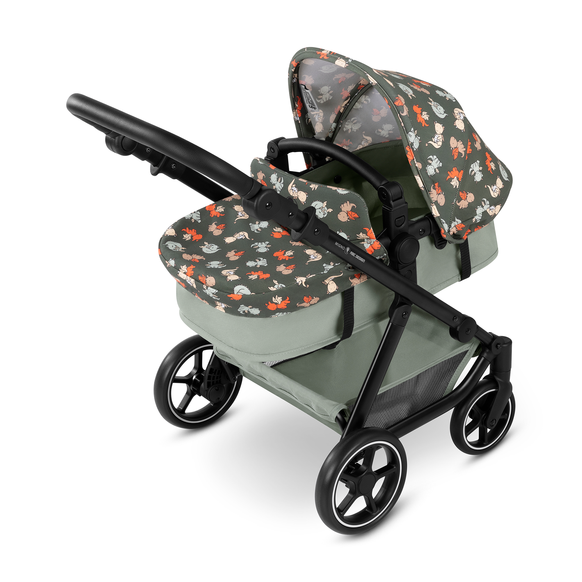 ABC DESIGN Puppenwagen Migno - Dragon | in Grün | BabyOne